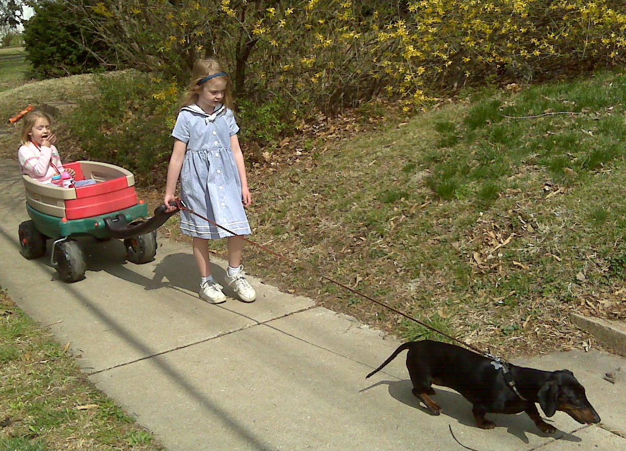  2009_03_22 CJ and Lilly walking to McDs.jpg